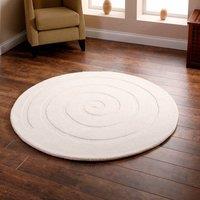 SMALL LARGE CIRCULAR ROUND CIRCLES HAND MADE CARVED PURE WOOL THINK SPIRAL RUG
