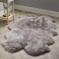 Quad Sheepskin Rug Grey