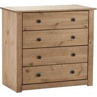 Panama 4 Drawer Chest, Pine Natural