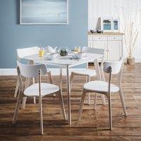 Casa 4 Seater Square Dining Table, White