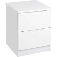 Legato 2 Drawer Bedside Table White