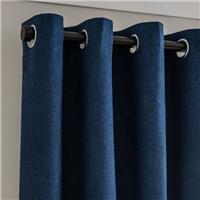 Luna Brushed Blackout Eyelet Curtains