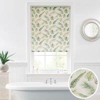 Voyager Green Leaf Moisture Resistant Daylight Roller Blind Green