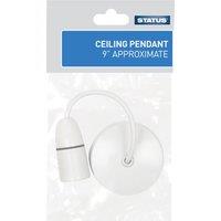 Status 9 Inch White Ceiling Pendant White