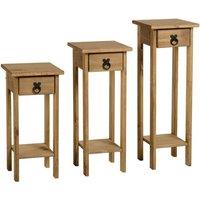 Set of 3 Corona Pine Plant Stands