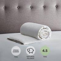 Fogarty Anti-Allergy White Goose Feather and Down 4.5 Tog Summer Duvet