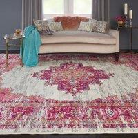 Ivory and Fuchsia Passion Rug