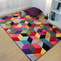 Spectrum Dynamic Geometric Rug Red/Yellow/Green