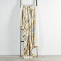 Check Sherpa 130cm x 180cm Throw Ochre