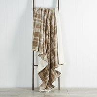 Check Sherpa Throw Blanket, 130cm x 180cm