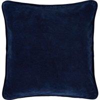 Clara Cotton Velvet Square Cushion Ink (Blue)