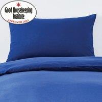 Non Iron Navy Standard Pillowcase Pair