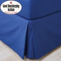 Non Iron Plain Dye Navy Pleated Valance