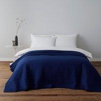 Channel Stitch Blue Bedspread