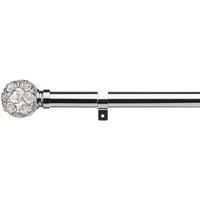 Portia Crystal Fixed Metal Eyelet Curtain Pole