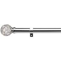 Portia Crystal Fixed Metal Eyelet Curtain Pole