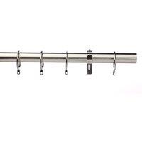 Mix and Match Metal Extendable Curtain Pole Dia. 25/28mm Silver
