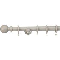 Ashton Fixed Wooden Curtain Pole with Rings