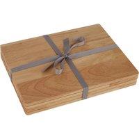 Set of 4 Rubberwood Placemats