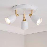 Clio 3 Light White Semi Flush Spotlight