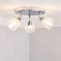 Balston 3 Light Glass Semi Flush Spotlight