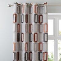 Elements Dahl Rust Eyelet Curtains grey