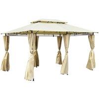 3m x 4m Steel Art Gazebo with Side Curtains