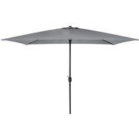 3m x 2m Light Grey Rectangular Crank Parasol