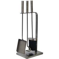 Ivyline Pewter 3 Piece Fireside Set