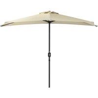 Charles Bentley 2.7m Half Balcony Parasol With Crank