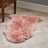 Single Pelt Sheepskin Rug Blush