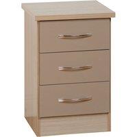 Nevada 3 Drawer Bedside Table