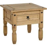 Corona 1 Drawer Lamp Table, Pine
