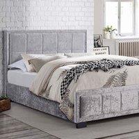 Hannover Crushed Velvet Bed Frame Grey