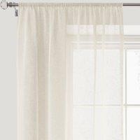 Boucle Cream Slot Top Voile Panel Cream