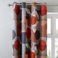 Elements Oscar Blackout Eyelet Curtains Orange