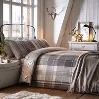 Dream and Drapes Colville Check Brushed Cotton Reversible Duvet Cover & Pillowcase Set