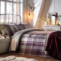 Dream and Drapes Colville Check Brushed Cotton Reversible Duvet Cover & Pillowcase Set