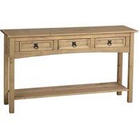 Corona 3 Drawer Console Table Brown