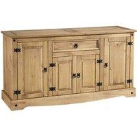 Corona 4 Door 1 Drawer Sideboard, Pine