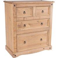 Corona 2 Over 2 Drawer Chest, Pine