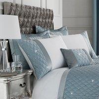 Catherine Lansfield Sequin Cluster Duck-Egg Pair of Pillow Shams