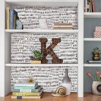 Kylver Grey Self Adhesive Wallpaper Grey/White