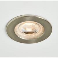 Basics 1 Light Integrated LED Satin Nickel Recess Light Silver