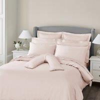 Dorma 300 Thread Count 100% Cotton Sateen Plain V-Shaped Pillowcase Pink