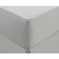 Dorma 300 Thread Count 100% Cotton Sateen Plain Fitted Sheet White