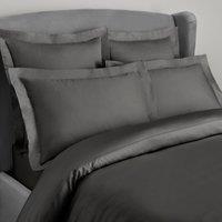 Dorma 300 Thread Count 100% Cotton Sateen Plain Oxford Pillowcase Black