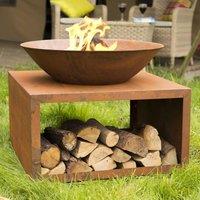 Moho Fire Pit and Stand Brown