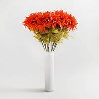 Artificial Orange Dahlia Stem