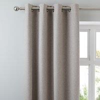 Luna Brushed Taupe Blackout Eyelet Curtains Brown